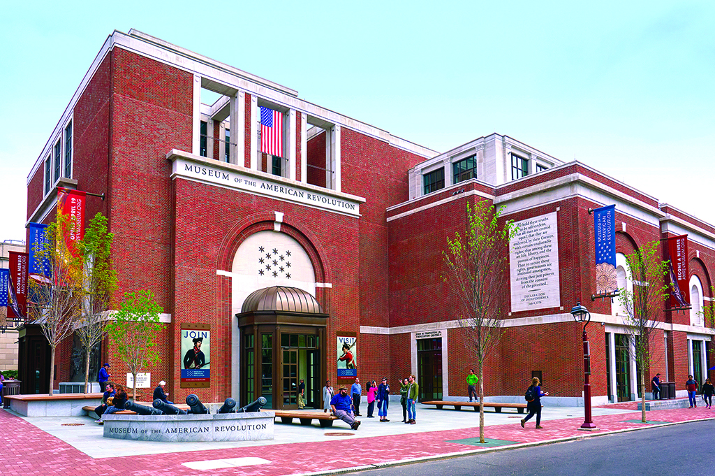 An exterior shot of the front of the Museum.