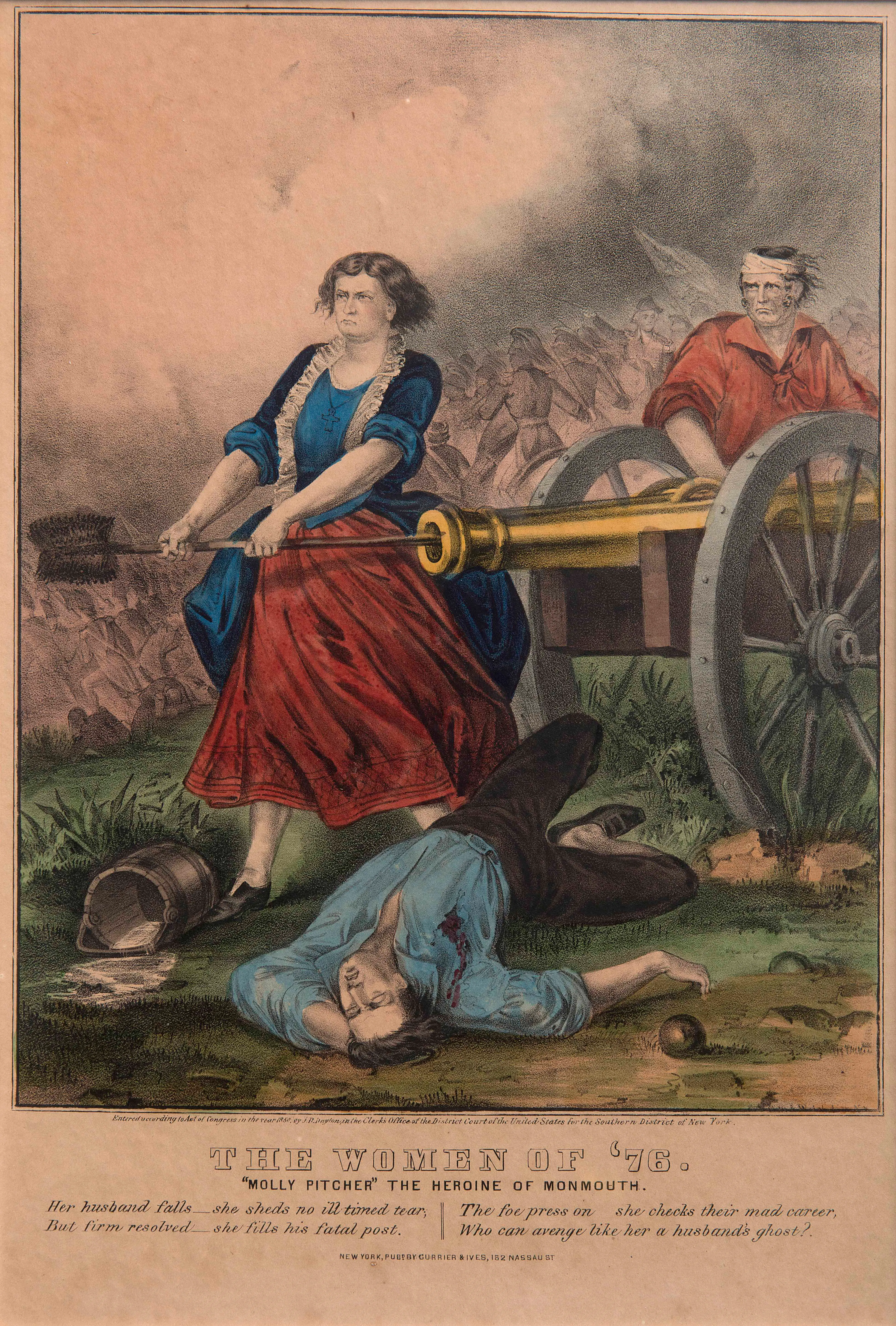 Painting of The Heroine of Monmouth (Molly Pitcher, 1876)