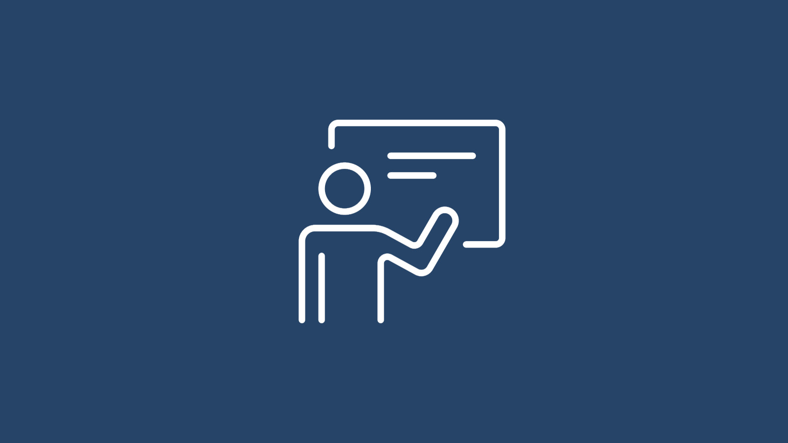 This graphic depicts a teacher in front of a chalkboard and by clicking the image, it will take you to Teacher Resources.