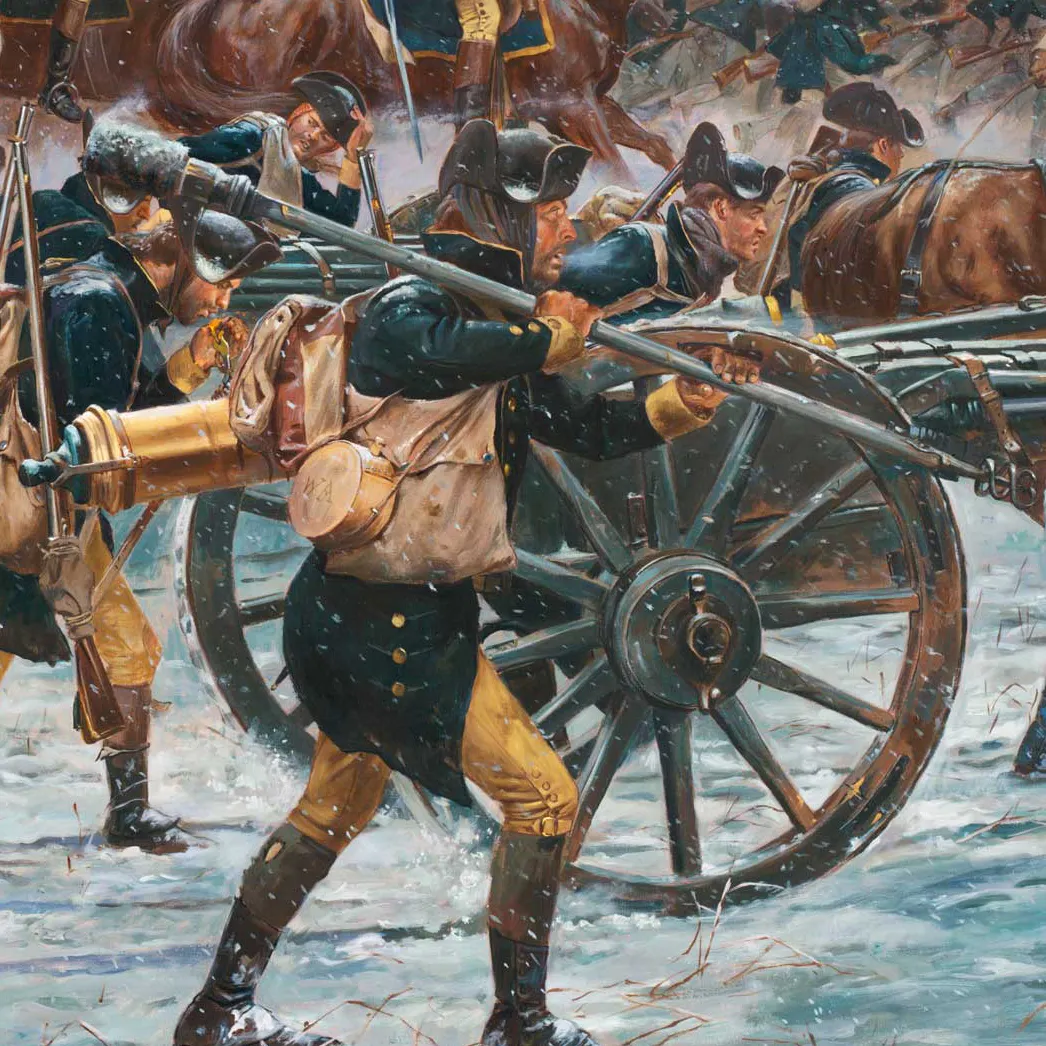 A painting of Victory or Death, Advanced on Trenton