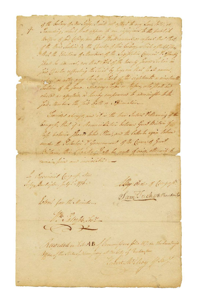 An image of the New Jersey State Constitution