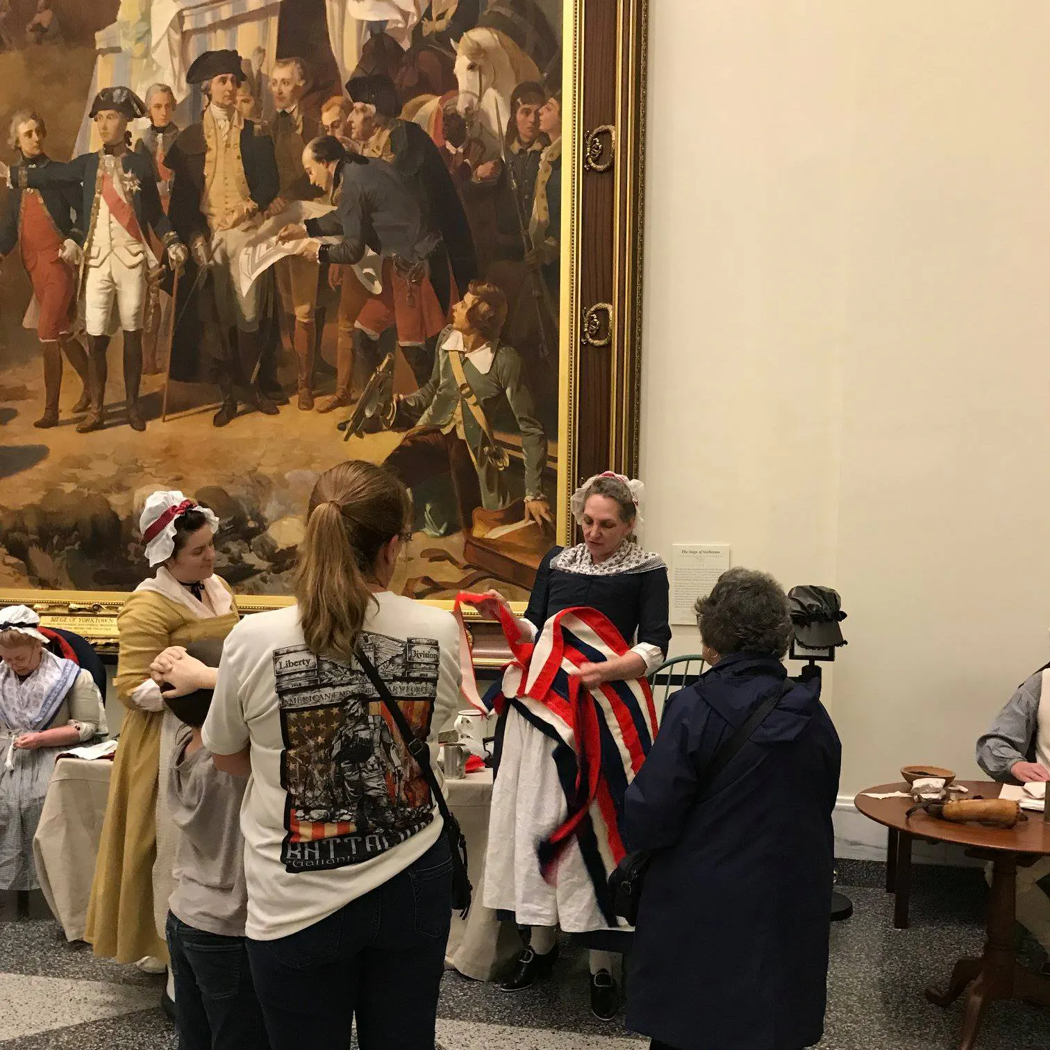 Kirsten Hammerstrom Describing Fort Mifflin Flag at the Museum