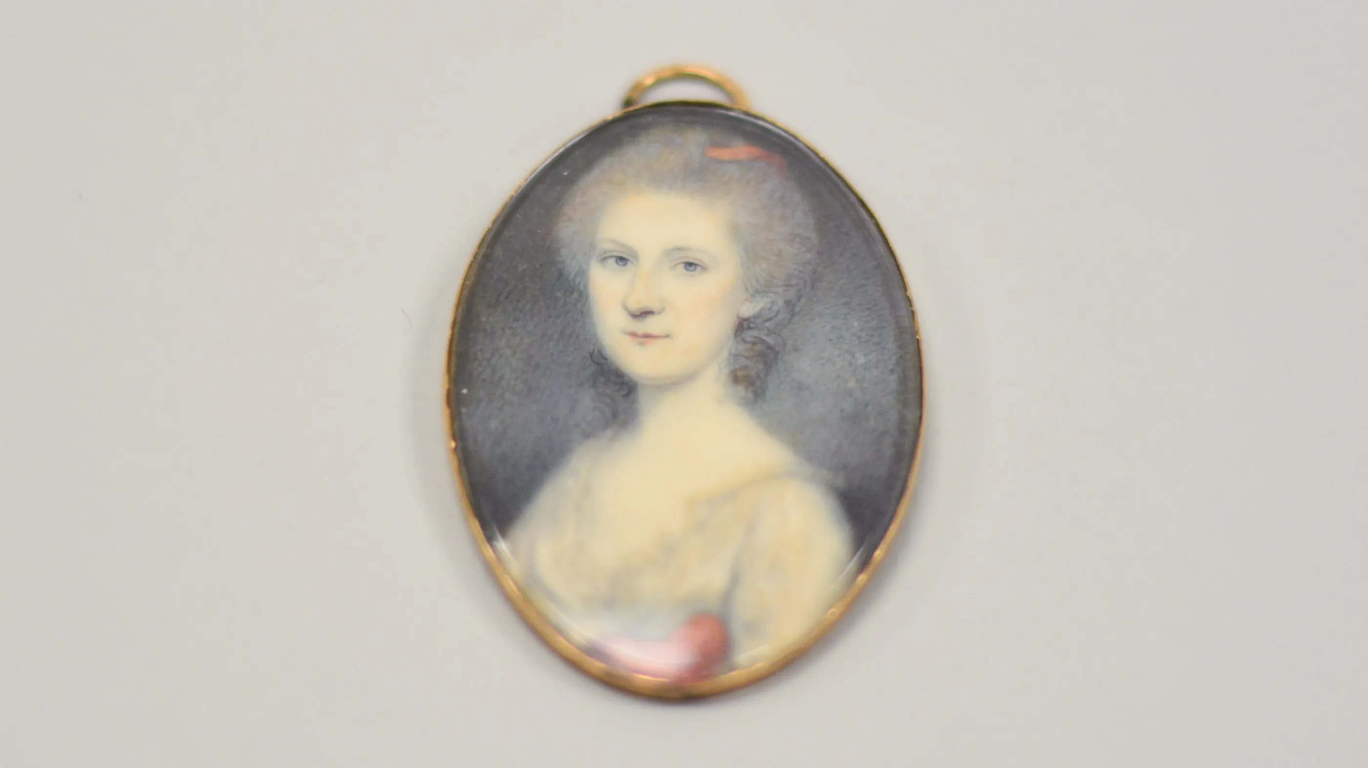 Mary Mcilvane Bloomfield Miniature portrait painted by Charles Willson Peale.