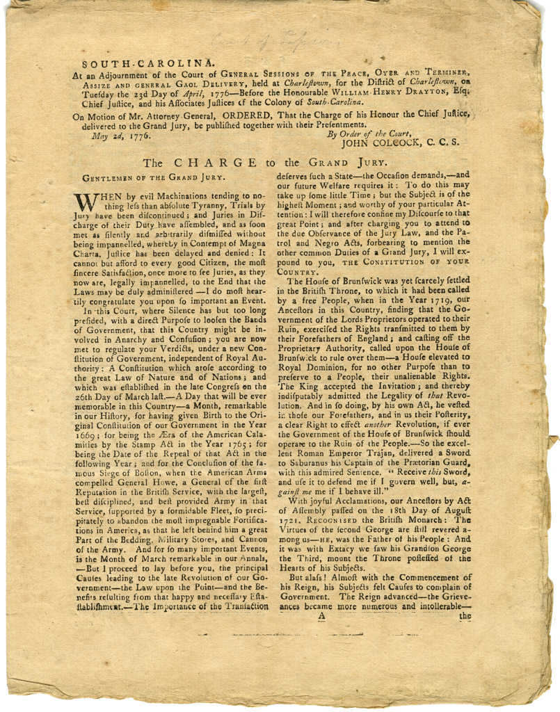 An image of Charlestown, South Carolina Grand Jury Presentments