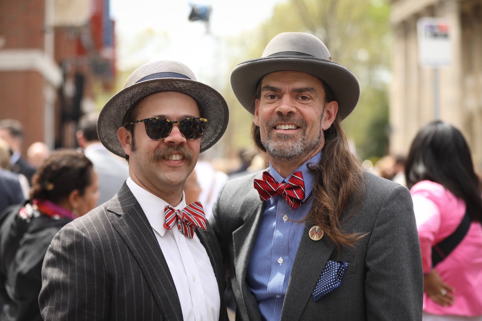 The Berley Brothers, owners of Shane's Confectionery and Franklin Fountain, pose for a photoat the Museum's grand opening.