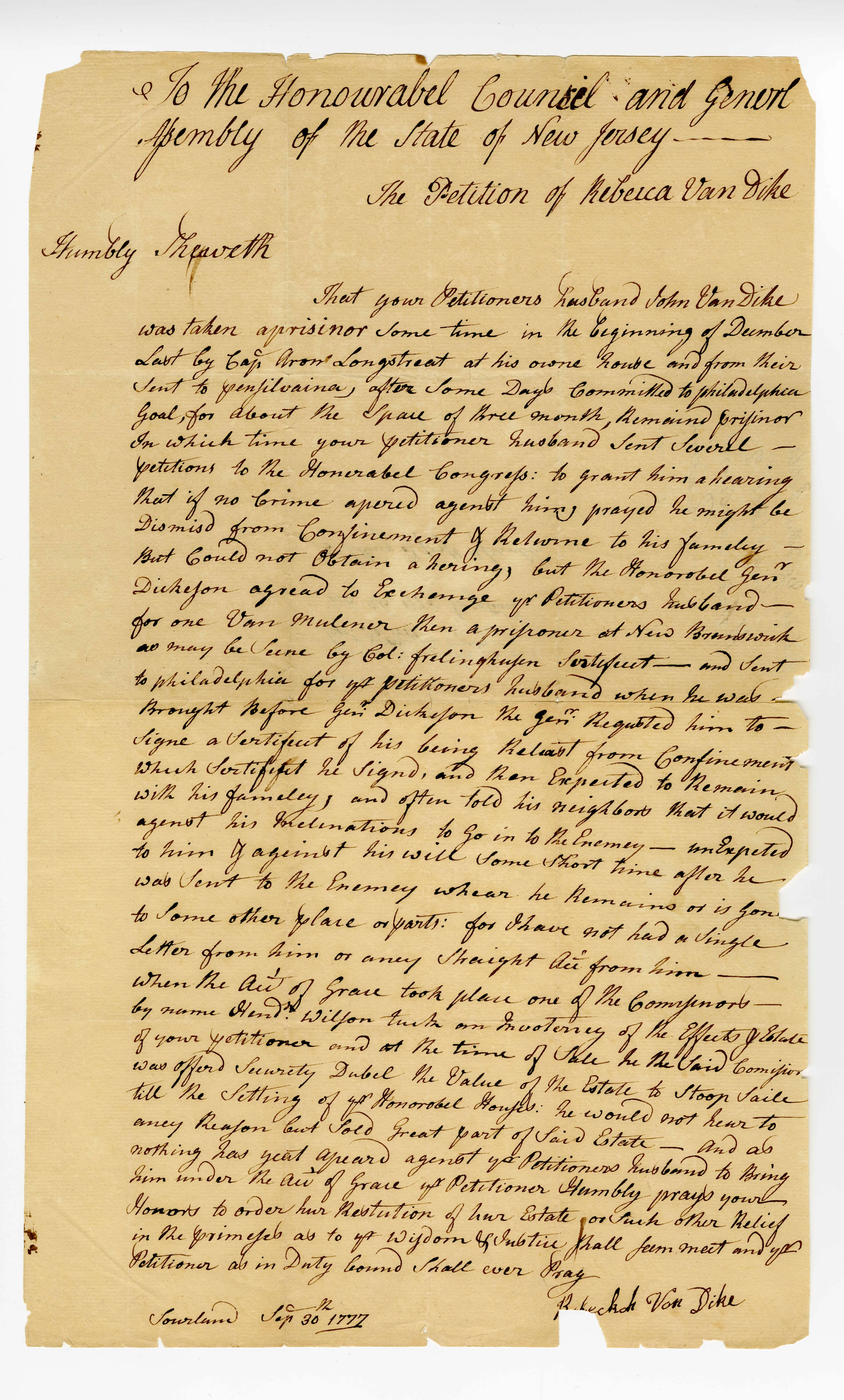 Rebecca VanDike petition.