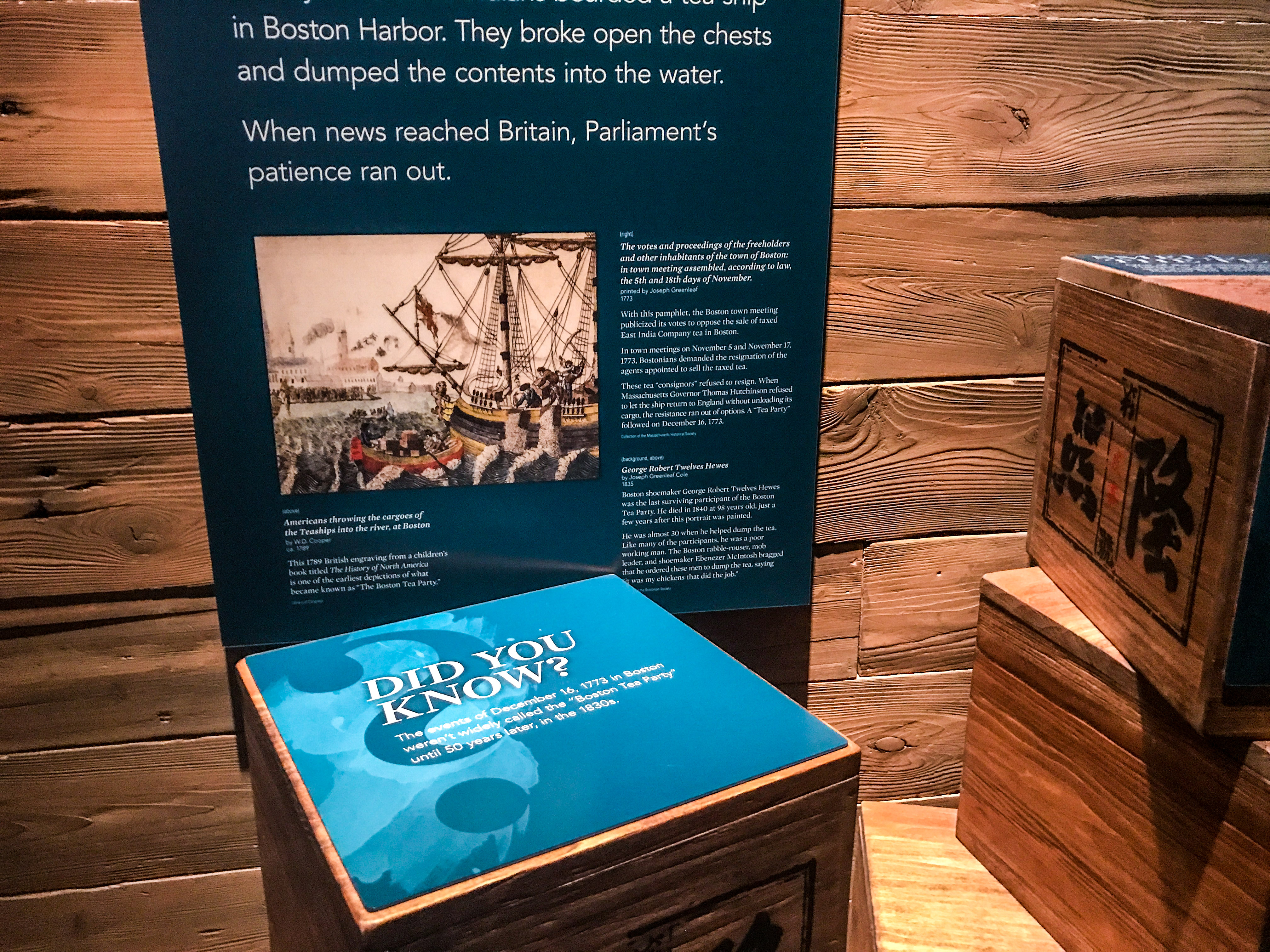 Replica wooden tea chests