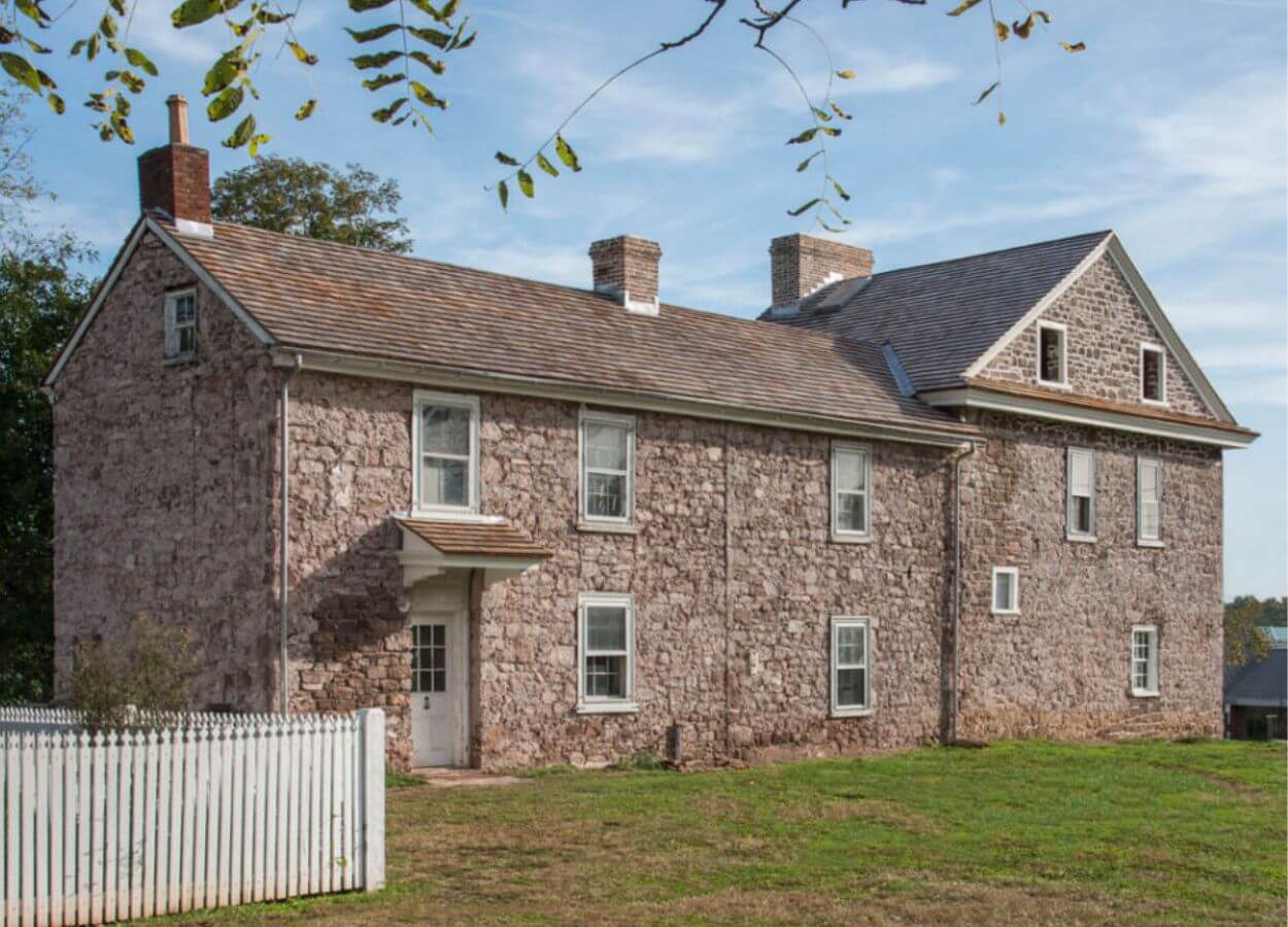 One of the stone houses that make up historic Trappe.