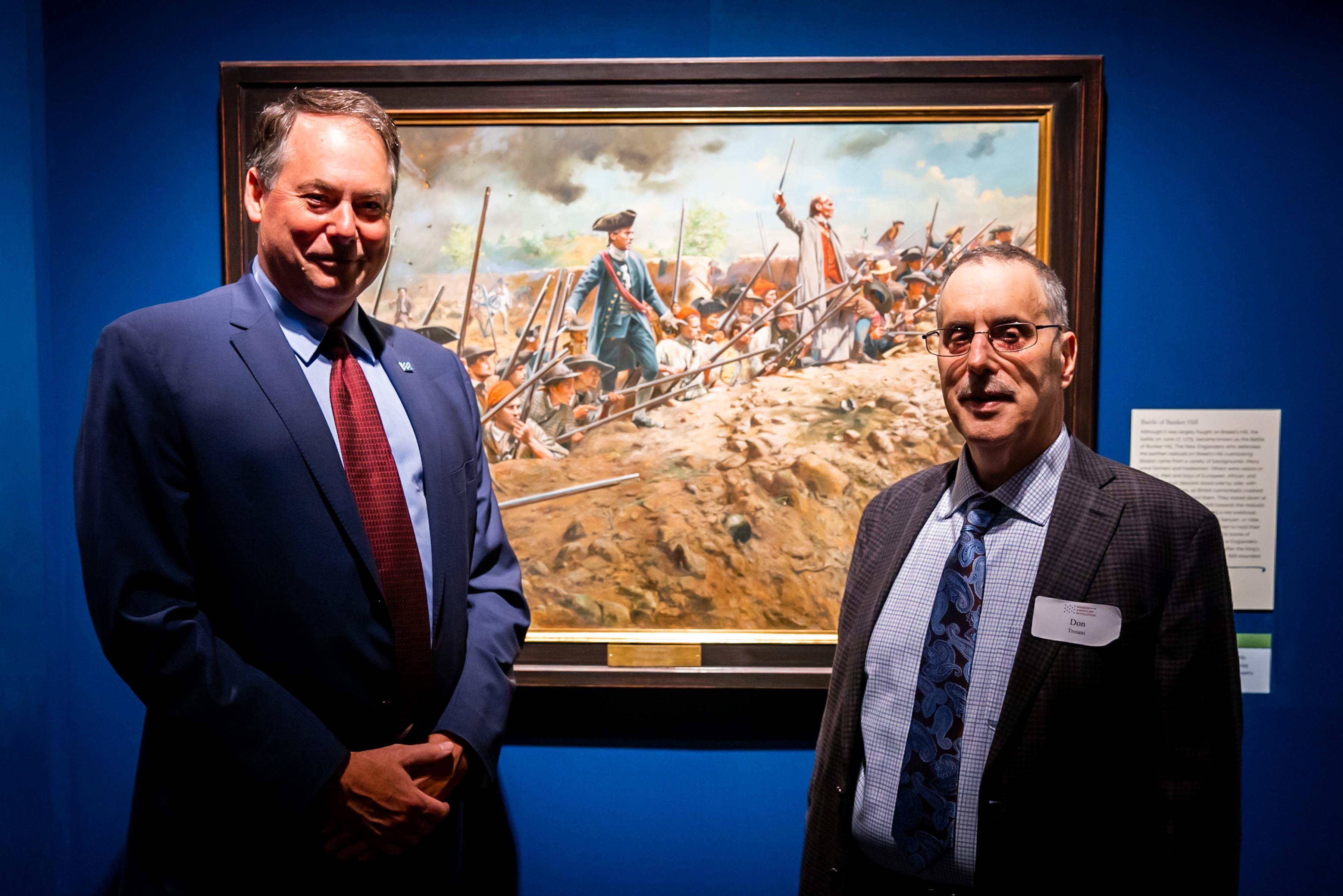 Dr. R. Scott Stephenson with artist Don Troiani at the Liberty Exhibit Opening