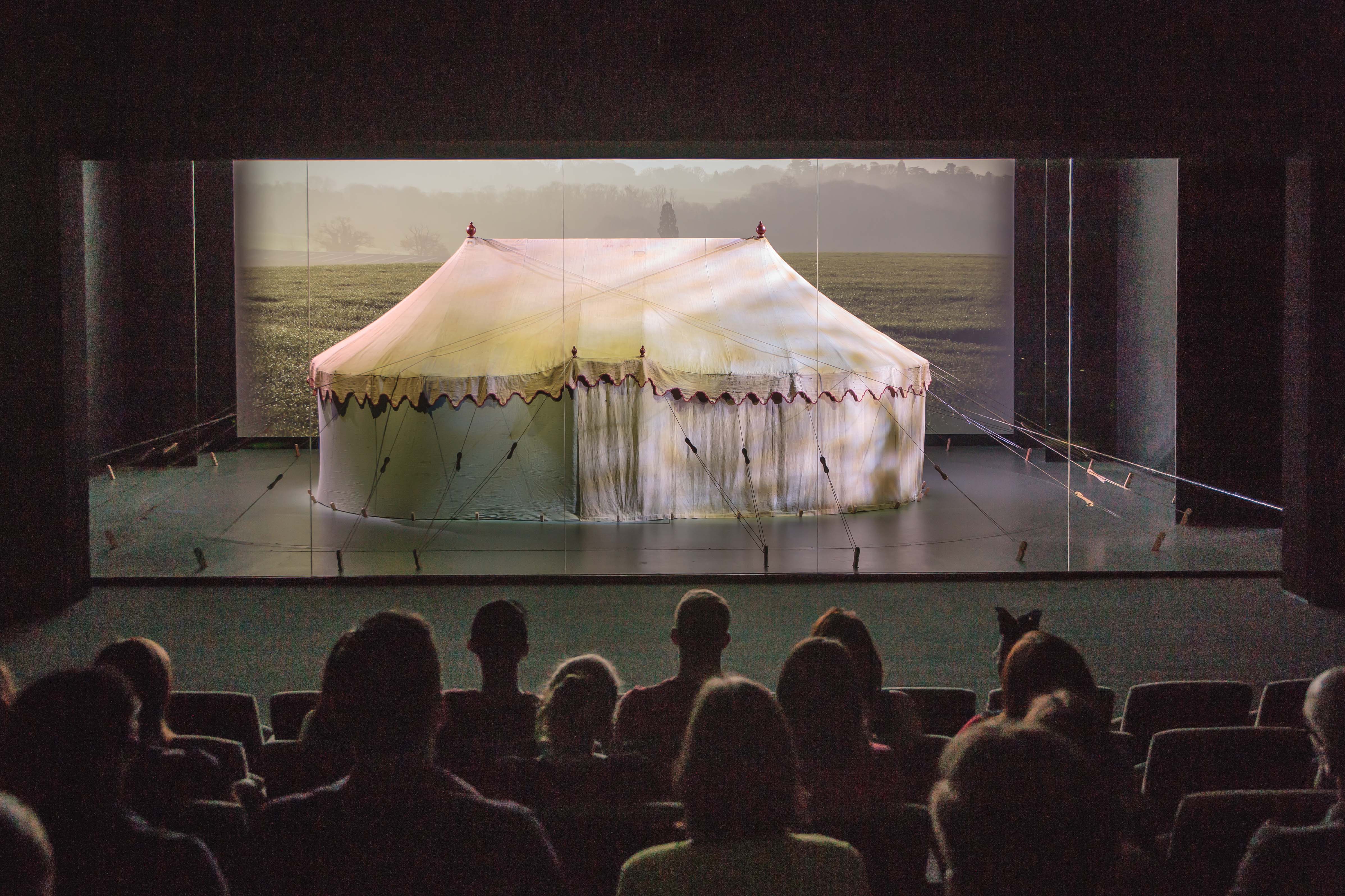 Photo of the Washington's War Tent display in the Alan B. Miller Theater at the Museum