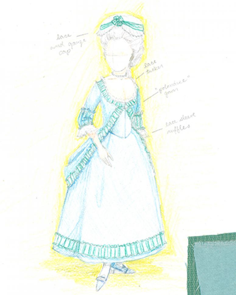1777 Eliza Hamilton Gown
